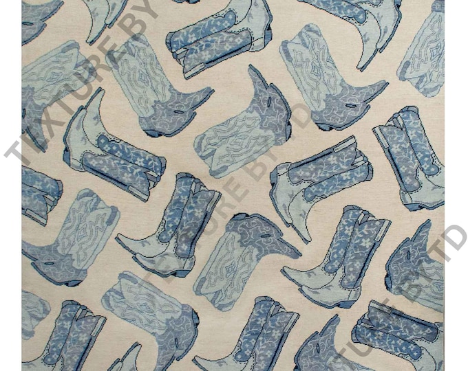 Texture by TD- Blue Turkish modern knot rug