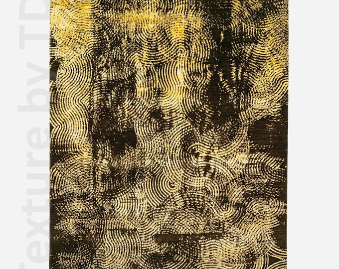 Hand Tufted Abstract Rug Black Gold | Modern Luxury Carpet, Designer Texture Home Decor