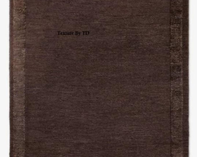 Handwoven Jute Area Rug, Patched Border, Natural Fiber Carpet, Modern Organic Style