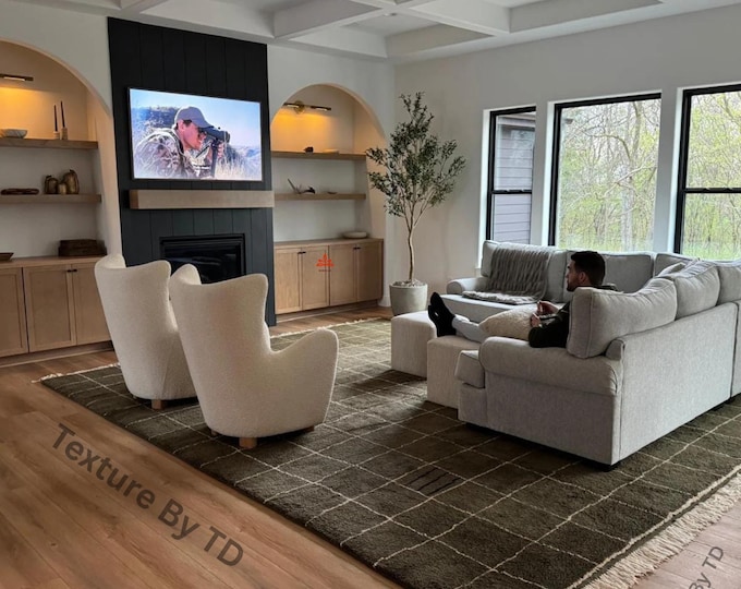 Texture by TD- Weave Gride rug for living room