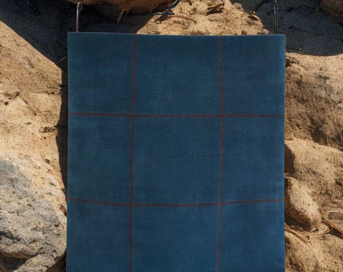 Hand Loom Woven Wool Carpet | Indigo Blue Minimal Modern Textured Area Rug