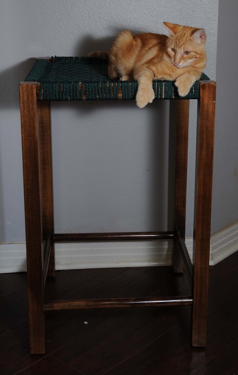 Handmade Macrame Cat Bed and Shelf