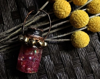 Love Potion Bottle Pendant | Copper Electroformed Necklace