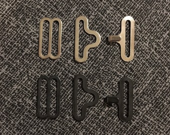 Bow Tie Adjustable Metal Hardware, 3/4” 18mm 3-Piece Set