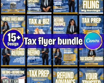 Mega Steuer Prep Bundle, 15+ Steuer Prep Flyer, Steuer Prep Instagram Bundle, Steuer Saison, Flyer zur Kreditreparatur, Big Steuer Vorbereitung Bundle