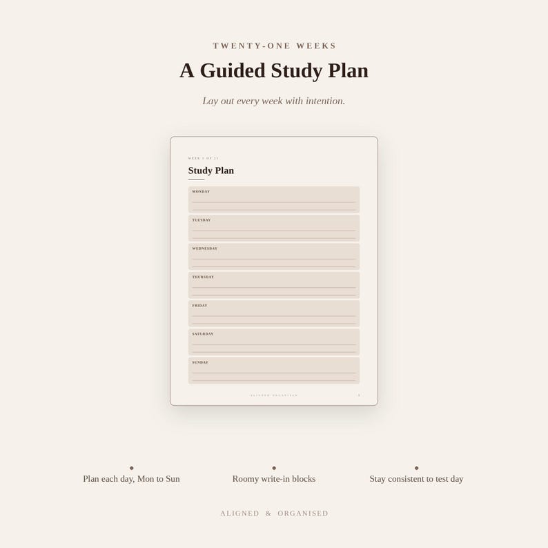 LSAT Study Planner & Wrong Answer Journal | Editable Google Doc + Printable PDF | 21-Week Schedule, PT and L R Trackers image 6