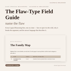 LSAT Logical Reasoning Flaw Field Guide | Spot Argument Flaws (Printable PDF)