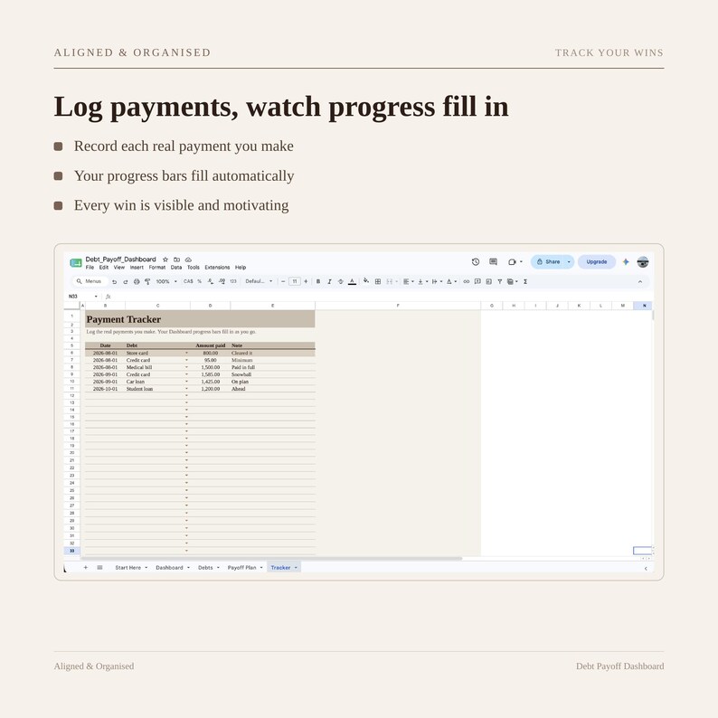 Debt Payoff Tracker | Google Sheets Debt Snowball & Avalanche Calculator | Debt Free Planner Spreadsheet, Credit Card and Loan image 9