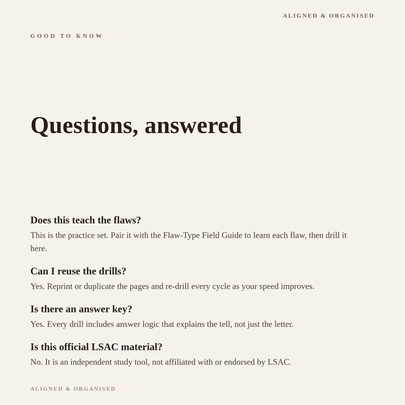LSAT Logical Reasoning Flaw Drills | Timed Practice Workbook (PDF Download) image 14
