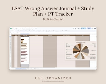 LSAT-Lernplaner, Protokoll falscher Antworten, Übungsaufgaben-Tracker (Google Sheet + PDF-Anleitung)