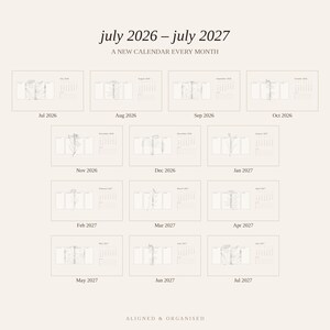 Desktop Wallpaper Organizer + Calendar & Folder Icons | Aesthetic Neutral Desktop Background for Mac, Windows | 2026-2027 Boho Minimal image 6