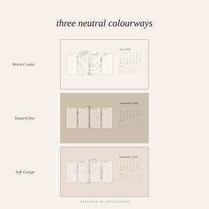 Desktop Wallpaper Organizer + Calendar & Folder Icons | Aesthetic Neutral Desktop Background for Mac, Windows | 2026-2027 Boho Minimal image 5