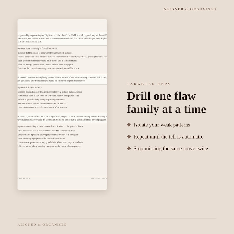 LSAT Logical Reasoning Flaw Drills | Timed Practice Workbook (PDF Download) image 6