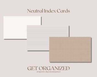 Fichas digitales neutras: crema, beige y marrón claro (en blanco, rayadas y cuadriculadas) / Paquete de 9