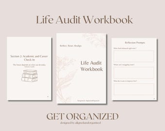 Life Audit Workbook: Self-Reflection, Goal Setting (Digital PDF)