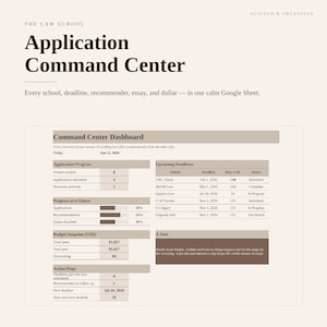 Planificador de solicitudes para la facultad de derecho / Hojas de cálculo de Google (Descarga digital)