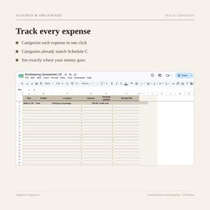 Small Business Bookkeeping Spreadsheet | Google Sheets Income Expense & Profit Tracker | Sales Tax and 1099-K image 5