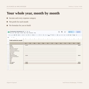 Small Business Bookkeeping Spreadsheet | Google Sheets Income Expense & Profit Tracker | Sales Tax and 1099-K image 8