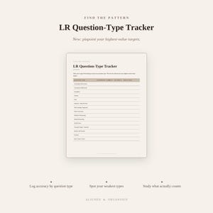 LSAT Study Planner & Wrong Answer Journal | Editable Google Doc + Printable PDF | 21-Week Schedule, PT and L R Trackers image 8