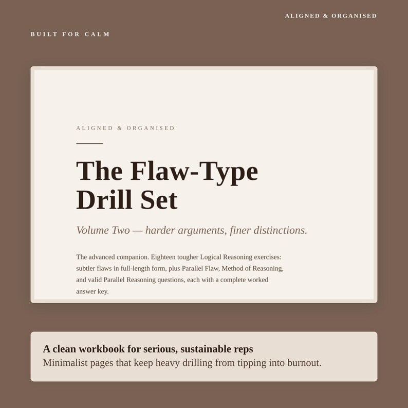 LSAT Logical Reasoning Flaw Drills Workbook Level Two (PDF) image 10