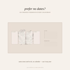 Desktop Wallpaper Organizer + Calendar & Folder Icons | Aesthetic Neutral Desktop Background for Mac, Windows | 2026-2027 Boho Minimal image 7