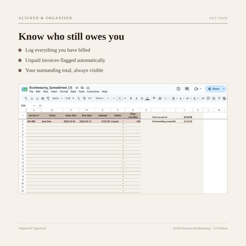 Small Business Bookkeeping Spreadsheet | Google Sheets Income Expense & Profit Tracker | Sales Tax and 1099-K image 9