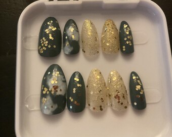 Green And Gold Sparkle Set