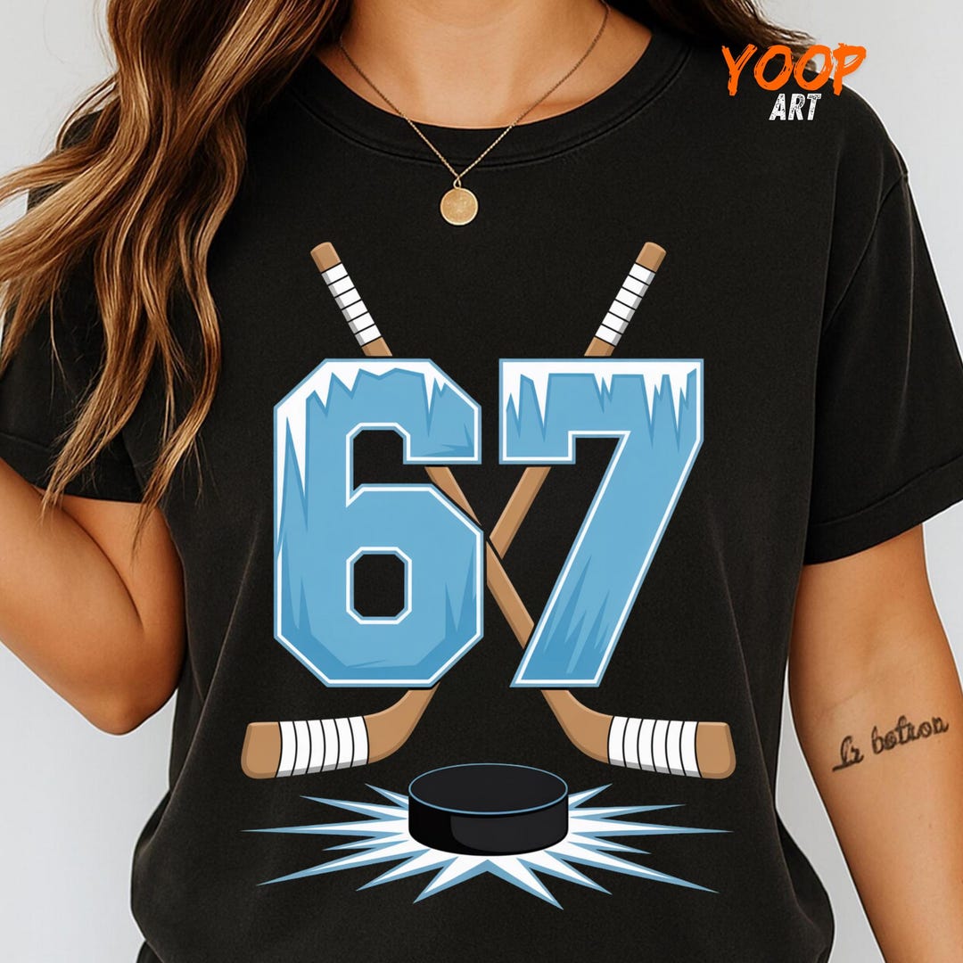 Hockey 67 Drip Number Funny Meme Boys Sublimation PNG Design - Etsy