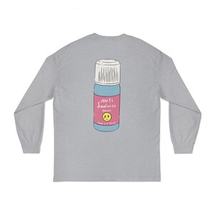 Fidget Pop It Hands, Long Sleeve T-Shirt | Anti-Sadness Roller Bottle Back Print image 12