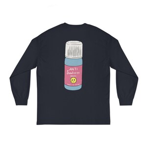 Fidget Pop It Hands, Long Sleeve T-Shirt | Anti-Sadness Roller Bottle Back Print image 15