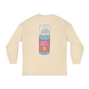 Fidget Pop It Hands, Long Sleeve T-Shirt | Anti-Sadness Roller Bottle Back Print image 13