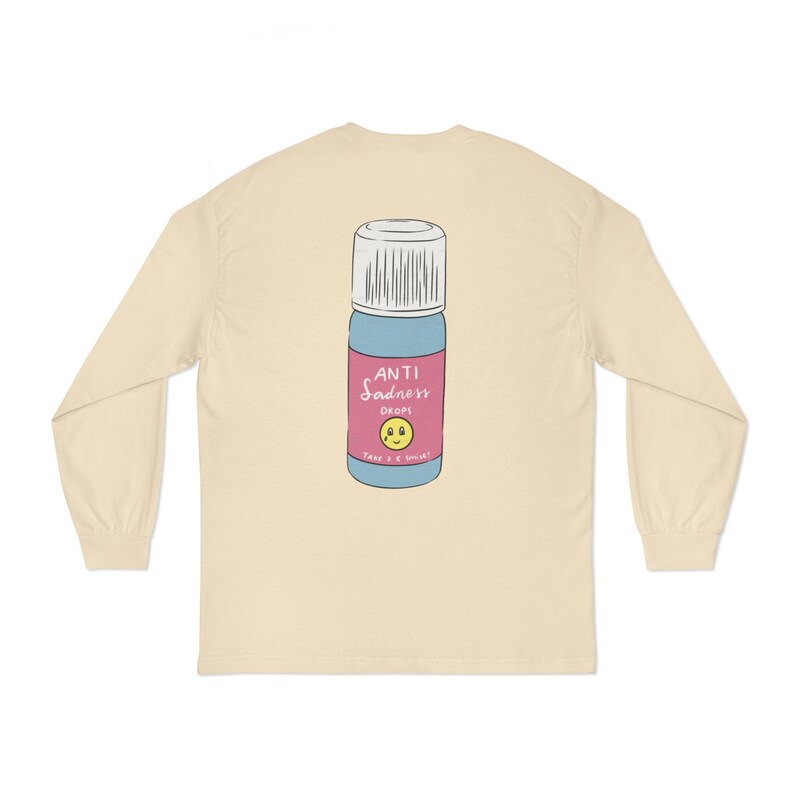 Fidget Pop It Hands, Long Sleeve T-Shirt | Anti-Sadness Roller Bottle Back Print image 13