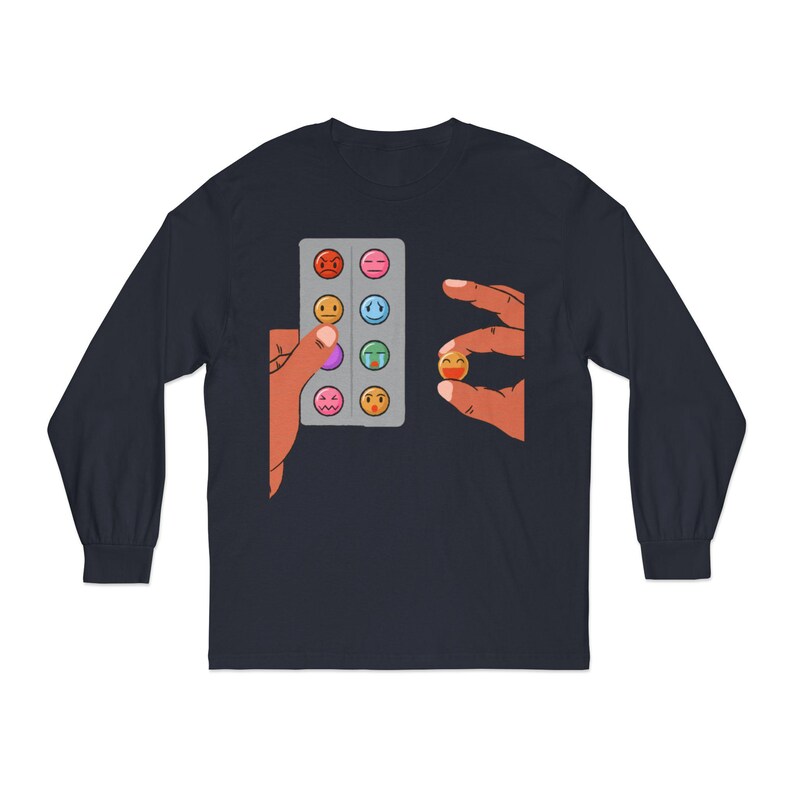 Fidget Pop It Hands, Long Sleeve T-Shirt | Anti-Sadness Roller Bottle Back Print image 20