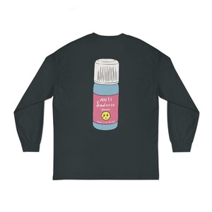 Fidget Pop It Hands, Long Sleeve T-Shirt | Anti-Sadness Roller Bottle Back Print image 14