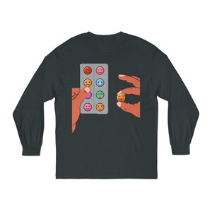 Fidget Pop It Hands, Long Sleeve T-Shirt | Anti-Sadness Roller Bottle Back Print image 19