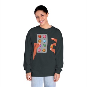 Fidget Pop It Hands, Long Sleeve T-Shirt | Anti-Sadness Roller Bottle Back Print image 4