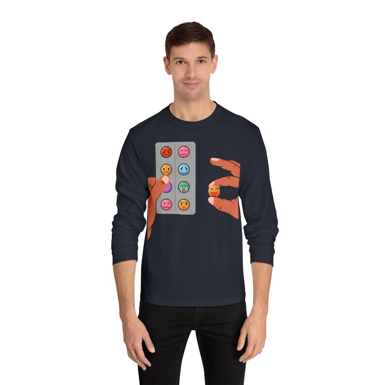 Fidget Pop It Hands, Long Sleeve T-Shirt | Anti-Sadness Roller Bottle Back Print image 10
