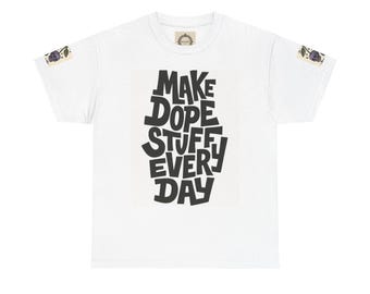 Unisex Heavy Cotton Tee: Minimalist Graphic Slogan Shirt
