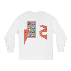 Fidget Pop It Hands, Long Sleeve T-Shirt | Anti-Sadness Roller Bottle Back Print image 16