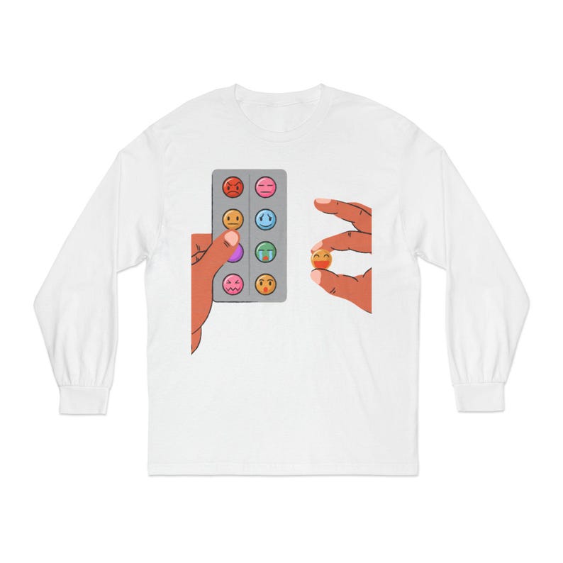 Fidget Pop It Hands, Long Sleeve T-Shirt | Anti-Sadness Roller Bottle Back Print image 16