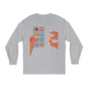 Fidget Pop It Hands, Long Sleeve T-Shirt | Anti-Sadness Roller Bottle Back Print image 17