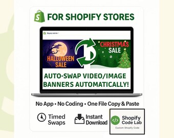 Shopify Auto-Swap Video Banner Code: Seasonal Sales (Instant Download)
