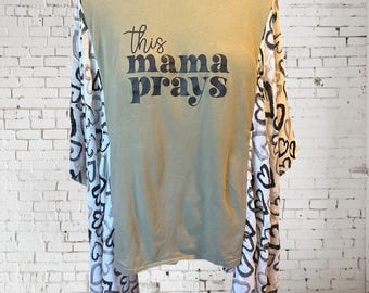 Upcycled Boho Tunic, Butterfly Sleeve Top, Plus Size M-4X