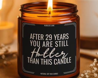 29th Anniversary Candle, 29 Year Wedding Anniversary Gift For Husband Wax, Funny Twenty Ninth For Him or Her, Twenty Nine Years of Marriage