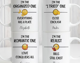 Matching Funny His And Her Mug | Personalized Couple Anniversary, Valentines Day Gift | Fun Custom Gag Coffee Cup For Him Husband, Boyfriend