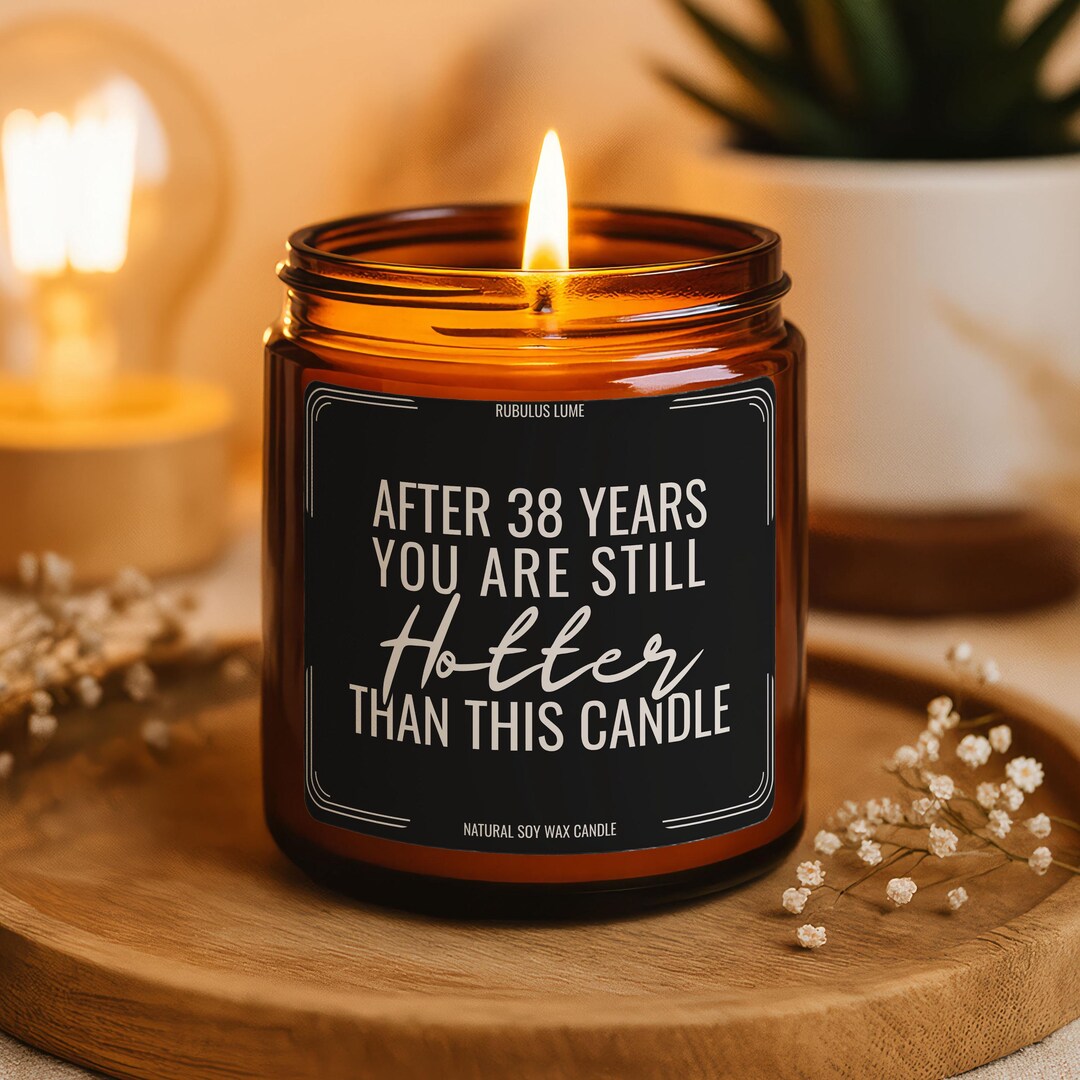 38th Anniversary Candle, 38 Year Wedding Anniversary Gift for Husband ...