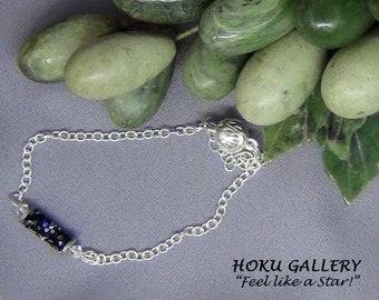 Swarovski Crystal and Sterling Silver Chain Bracelet - Hoku Gallery, Hand Crafted Artisan Jewelry