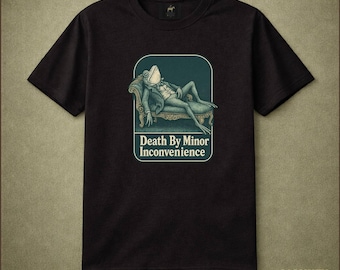 Death By Minor Inconvenience Victorian Frog Lounge shirt - Whimsical Humor for Vintage Aesthetic Lovers Drama Queen Graphic shirt