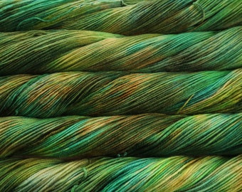 DYED TO ORDER Superwash Merino Wool Yarn Double Knit Sport Sock 100g 3.5oz - Mountain Moss