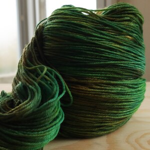 DYED TO ORDER Superwash Merino Wool Yarn Double Knit Sport Sock 100g 3.5oz Mountain Moss image 4